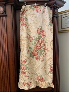 Ralph Lauren Vintage Grosvenor Square King Pillowcases 2pc Floral Ruffled Italy